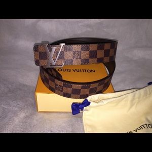 Louis Vuitton Ebene Damier Belt 90cm 30-32 Waist
